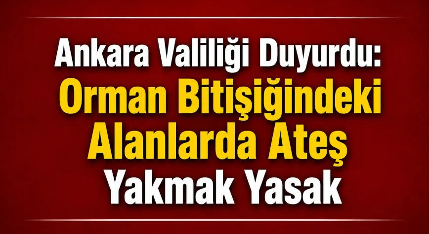 Ankara Valiliği'nden Orman Yangınlarıyla İlgili Flaş Yasak Kararı! Her Yerde Uygulanacak