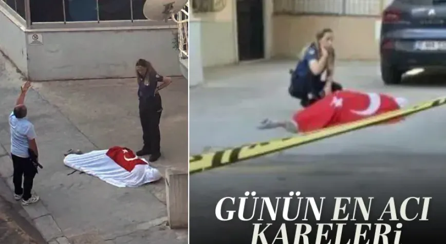 İzmir'de 2 polisin şehit olduğu saldırıda yürek burkan görüntüler